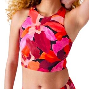 NEW Athleta Conscious Crop Liana Floral Bikini Top